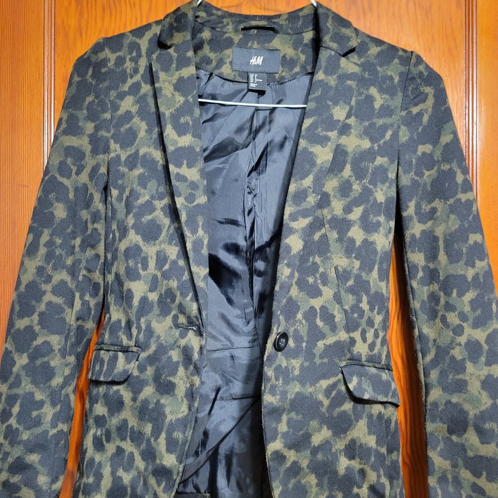H&M Leopard Print Blazer